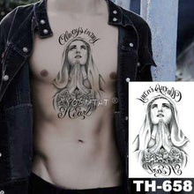 Load image into Gallery viewer, Gladiator Temporary Tattoo Sticker Flower Waterproof Big Modern Womens Mens Body Tattoo Luxury Design