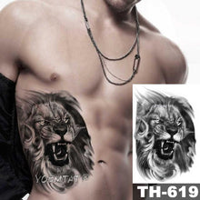Load image into Gallery viewer, Gladiator Temporary Tattoo Sticker Flower Waterproof Big Modern Womens Mens Body Tattoo Luxury Design