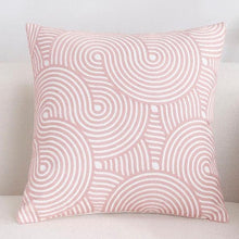 Load image into Gallery viewer, Luxury Embroidered Pink Pillow Cover Elegant Cushions Cover For Sofa Flower Geometric Cotton Pillow Case Throw Pillow Covers Modern Geometric Pillowcase Throw Cushion Cover for Bed Couch Sofa Office Decor 45*45