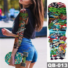 Load image into Gallery viewer, Large Tattoo Sleeve Arm Waterproof Temporary Sticker Tiger Fox For Arm Luxury Colorful Design