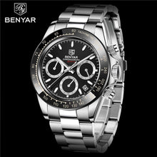Load image into Gallery viewer, Luxury Men Watches Scratch Resistant Full Stainless Steel Strap Waterproof Sport Quartz Watch Men Fashion Date Clock Chronograph