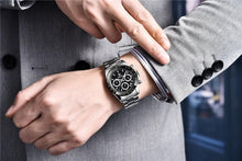 Load image into Gallery viewer, Luxury Men Watches Scratch Resistant Full Stainless Steel Strap Waterproof Sport Quartz Watch Men Fashion Date Clock Chronograph