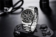 Load image into Gallery viewer, Luxury Men Watches Scratch Resistant Full Stainless Steel Strap Waterproof Sport Quartz Watch Men Fashion Date Clock Chronograph