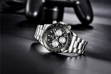 Load image into Gallery viewer, Luxury Men Watches Scratch Resistant Full Stainless Steel Strap Waterproof Sport Quartz Watch Men Fashion Date Clock Chronograph