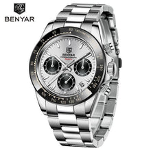 Load image into Gallery viewer, Luxury Men Watches Scratch Resistant Full Stainless Steel Strap Waterproof Sport Quartz Watch Men Fashion Date Clock Chronograph