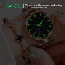 Load image into Gallery viewer, Luxury Simple Women Watches Quartz Magnetic Wristwatch Fashion Starry Sky Design Watch For Women