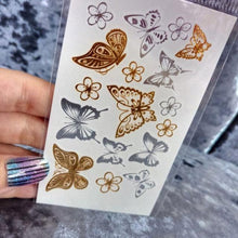 Load image into Gallery viewer, Luxury Flash Metallic Waterproof Temporary Tattoo Gold Silver Flower Tattoo Sticker Long Lasting Gold Design For Womens