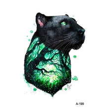 Load image into Gallery viewer, Temporary Animal Head Wolf Design Waterproof Body Sticker Fashion Tattoo For Womens Mens