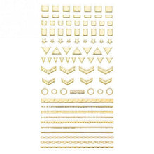 Load image into Gallery viewer, Gold 3D Nail Sticker Curve Stripe Lines Nails Stickers Gradient Adhesive Striping Tape Nail Foil Nail Art Stickers Decals Silver Strip Line Nail Decal Self-Adhesive 3D Wave Decal Decoration Metallic Curve Design Decoration for Women Girls