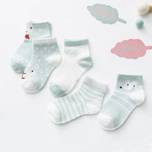Load image into Gallery viewer, 5Pairs 0-2Y Infant Baby Socks Baby Socks for Girls Cotton Mesh Cute Newborn Boy Toddler Socks Baby Clothes Accessories