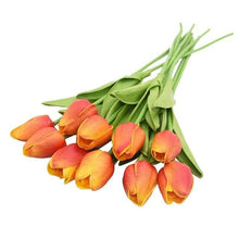 Load image into Gallery viewer, 10PCS PU Fake Tulips Real Touch beautiful and Eligant Flower Real Touch Bouquet For Wedding Decoration Flowers Home Garden Decor