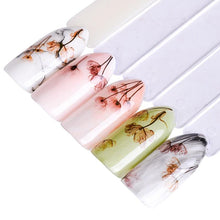 Load image into Gallery viewer, Embossed 3D Nail Stickers Blooming Flower 3D Nail Art Stickers Decals Adhesive Manicure Nail Art Tips Decoration Adhesive Abstract Face Curve Graffiti Nail Design for Acrylic Nail Supplies Designer Nail Decorations for Women Girls Kids