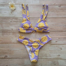 Load image into Gallery viewer, Summer Bikini Stylish Swimwear Women Halter Push Up Bikini Women's Neck Triangle Bikini Set Leopard Print Two Piece Swimsuits Set Swimsuit Female Lemon Print Bandage Bathing Suit