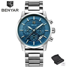 Load image into Gallery viewer, Luxury Steel Sports Men's Watches Business Design Leather Band Wrist Watch Military Quartz