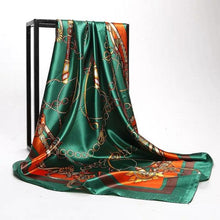 Load image into Gallery viewer, Luxury Long Soft Square Silk Scarves Lightweight Elegant Satin Silk Soft Head Wrap Escharpe Hijab Scarf Muslim Female Silky Shawls Wrap Hair Head Scarves Bandanna For Women 90*90cm