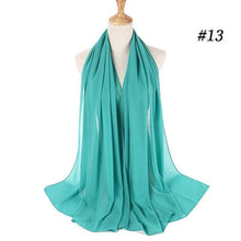 Load image into Gallery viewer, Long Lightweight Soft Solid Color Chiffon Scarfs Muslim Headscarf Hijab Scarf Shawls Wraps Hijab For Women 70*180cm