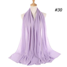 Load image into Gallery viewer, Long Lightweight Soft Solid Color Chiffon Scarfs Muslim Headscarf Hijab Scarf Shawls Wraps Hijab For Women 70*180cm