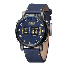 Load image into Gallery viewer, New Military Sport Watches Luxury Brown Leather Strap Quartz Wrist Watch Stylish Roller Watch For Men