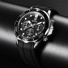 Load image into Gallery viewer, Black Multifunctional Sport Men Watches Luxury Quartz Watches Fashion Chronograph Stylish Elegant Comfortable Watch For Men