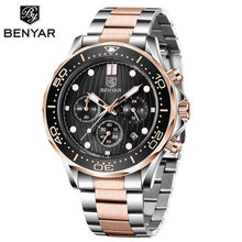Load image into Gallery viewer, Black Multifunctional Sport Men Watches Luxury Quartz Watches Fashion Chronograph Stylish Elegant Comfortable Watch For Men