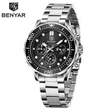 Load image into Gallery viewer, Black Multifunctional Sport Men Watches Luxury Quartz Watches Fashion Chronograph Stylish Elegant Comfortable Watch For Men