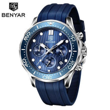 Load image into Gallery viewer, Black Multifunctional Sport Men Watches Luxury Quartz Watches Fashion Chronograph Stylish Elegant Comfortable Watch For Men