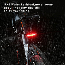 Load image into Gallery viewer, Bike Tail Light Ultra Bright Bike Light USB Rechargeable LED Bicycle Rear Light 5 Light Mode Headlights With Red + Blue Ultra Bright Bike Light USB Rechargeable LED Bicycle Rear Light Waterproof Helmet Light