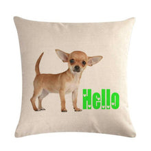 Load image into Gallery viewer, Pet Dog Elegant Design Linen Cotton Throw Pillow Covers Dog Pattern Cotton Throw Pillow Covers Car Sofa Cushion Cover Pillowcases Couch Cushion Cover Home Sofa Bed Decorative Pillows