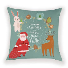 Load image into Gallery viewer, New Year Christmas Decorations Pillows Cover Christmas Décor for Home Christmas Tree Snowflake Snowman Reindeer Home Decor Throw Pillow Case Cushion Cover Santa Merry Christmas Gift Xmas 45x45cm