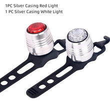 Load image into Gallery viewer, Bicycle Rear Light Bike Warning Lamp USB Charge Red White Light Color Safety Headlight Bike Tail Light Rechargeable Ultra Bright Bike Rear Light USB Rechargeable Bike LED Light