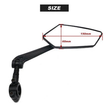 Load image into Gallery viewer, New Scratch Resistant Glass Lens Rear View Mirror Bike Cycling Clear Wide Range Back Sight Rearview Reflector Adjustable Handlebar Rotatable Bicycle Rear View Glass Mirror Wide Angle Acrylic Safety Mirror New Scratch Resistant Glass Lens