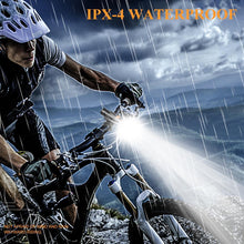 Load image into Gallery viewer, 3 IN 1 Bike Bicycle Light Set USB LED Waterproof Super Bright Zoom Headlight Super Bright 3 Light Modes Bicycle Light Set Flashlight Easy Installs In Seconds Fits All Bicycles Powerful Bright Light 8000 Lumen