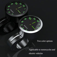 Load image into Gallery viewer, 7/8" Universal Motorcycle Handlebar Watch Bike Hand Grip Bar Mount Dial Clock Motorcycle Handlebar Watch Mount Clock Glow Mount Clock Dial Watch Fit Waterproof For Scooter Bicycle Motor ATV