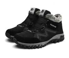 Load image into Gallery viewer, Winter Elegant Unisex Boots With Fur Warm Leather Snow Boots Winter Work Casual Shoes High Top Rubber Ankle Boots Leather Platform Fashion Luxury Boots Non-Slip Hiking Boots