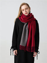 Load image into Gallery viewer, New Fashion Winter Soft Thick Warm Colorful Cashmere Scarf Elegant Escharpe Shawls Scarf Shawls Wraps Lightweight Lady Solid Scarves Fashion Tassels Blanket For Women