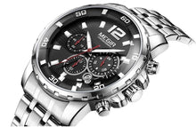 Load image into Gallery viewer, Luxury Men's Gold Business Watches Quartz Analogue Wristwatch Stainless Steel Waterproof Luminous Watch