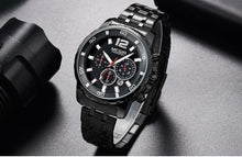 Load image into Gallery viewer, Luxury Men's Gold Business Watches Quartz Analogue Wristwatch Stainless Steel Waterproof Luminous Watch