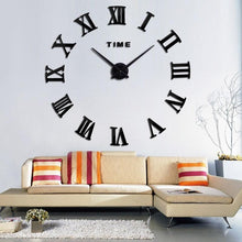 Load image into Gallery viewer, Wall Clock Promotion New Home Decor Large Roman Mirror 3D Wall Clock Mirror Surface Decorative Clock Large Wall Sticker Clock for Living Room Bedroom Office Home Decorations Fashion Modern Quartz Clocks Living Room Sticker Watch