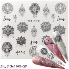 Load image into Gallery viewer, Nail Watermark Decals Sexy lips Middle finger Sexy girl Water Transfer Slider Russia Words Manicure Tattoos Sliders For Manicure Women Kids Girls Manicure Decoration Nail Art Supplies 3D Self-Adhesive Nail Decals Designer Nail Stickers for Acrylic Nails