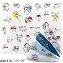 Load image into Gallery viewer, Nail Watermark Decals Sexy lips Middle finger Sexy girl Water Transfer Slider Russia Words Manicure Tattoos Sliders For Manicure Women Kids Girls Manicure Decoration Nail Art Supplies 3D Self-Adhesive Nail Decals Designer Nail Stickers for Acrylic Nails