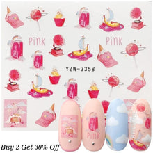 Load image into Gallery viewer, Nail Watermark Decals Sexy lips Middle finger Sexy girl Water Transfer Slider Russia Words Manicure Tattoos Sliders For Manicure Women Kids Girls Manicure Decoration Nail Art Supplies 3D Self-Adhesive Nail Decals Designer Nail Stickers for Acrylic Nails