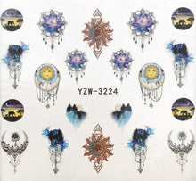 Load image into Gallery viewer, Flower Animal Designs Water Transfer Sticker Nail Art Decals Fashion Wraps Tips Manicure Tools Nail Watermark Decals iridescent Decoration Nail Self-Adhesive Decals Nail Stickers Water Transfer Fresh Nail Decals for Nail Art