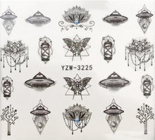 Load image into Gallery viewer, Flower Animal Designs Water Transfer Sticker Nail Art Decals Fashion Wraps Tips Manicure Tools Nail Watermark Decals iridescent Decoration Nail Self-Adhesive Decals Nail Stickers Water Transfer Fresh Nail Decals for Nail Art