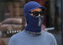 Load image into Gallery viewer, Men Winter Knitted Hat With Zipper New Add Fur Lined Warm Brim Winter Hats For Men Keep Face Ear Warm Balaclava Cap Balaclava Gorgas Bonnet Knitted Hat Windproof Ski Mask Cold Weather Face Mask Motorcycle Balaclava Hood Warmer Winter Sports Cap