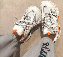 Load image into Gallery viewer, Black Womens Breathable Sneakers Spring Mesh Sneakers Woman Elegant Casual Sneakers Outdoor Sport Summer Couple Cushion Flats Running Womens Sneakers