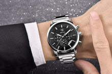 Load image into Gallery viewer, Luxury Steel Sports Men's Watches Business Design Leather Band Wrist Watch Military Quartz