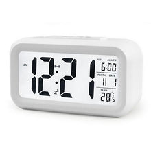 Load image into Gallery viewer, Digital Alarm Clock Voice Alarm Clock Intelligent Smart Timer Creative Students Mute LED Electronic Warning Machinery Gifts Battery Operated LCD Electronic Clock for Bedroom Home Kitchen Office Outdoor