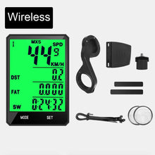 Load image into Gallery viewer, Waterproof Bicycle Computer Wireless And Wired Bike Cycling Odometer Stopwatch Speedometer Bicycle Speedometer With LCD Display 20 Functions And Automatic Wake-up