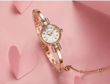 Load image into Gallery viewer, Luxury Small Silver Women Watch Modern Bracelet Wristwatch Quartz Waterproof Mini Round Design