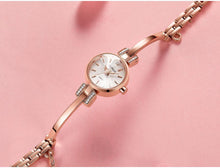 Load image into Gallery viewer, Luxury Small Silver Women Watch Modern Bracelet Wristwatch Quartz Waterproof Mini Round Design